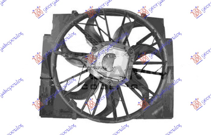 VENTILATOR KOMPLET (2.0/2.5-3.0 DIZEL) (500mm) (600W) (3 PIN) BMW SERIES 6 COUPE/CABRIO 2004-2011 (E63/E64)