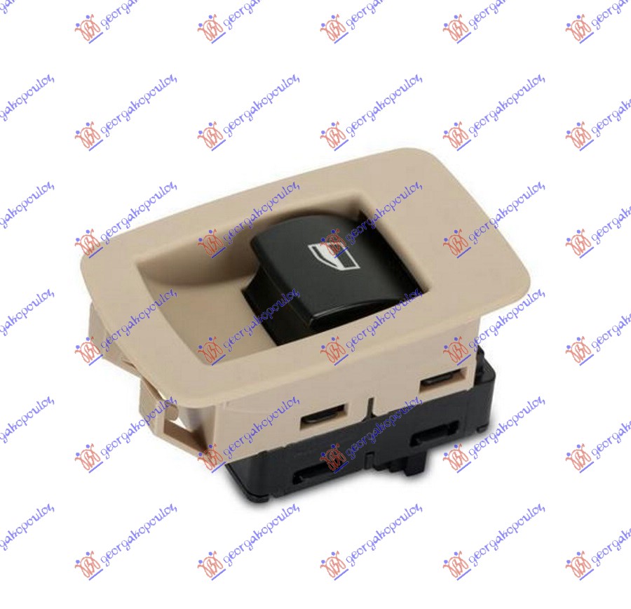 PREKIDAC U PREDNJIM (& ZADNJIM L=D) VRATIMA (KREM OKVIR/CRNI TASTER) (4 PIN) BMW X3 2004-2007 (E83)