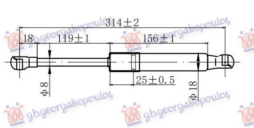 AMORTIZER HAUBE (313L-330N) BMW SERIES 5 2003-2010 (E60/E61)