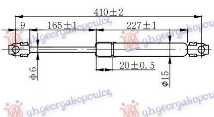 AMORTIZER HAUBE (410L-280N) BMW SERIES 3 COUPE/CABRIO 1990-1998 (E36)