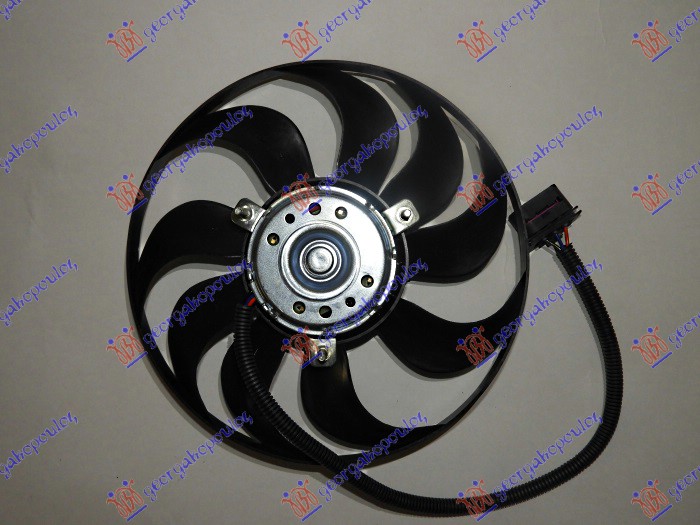 VENTILATOR HLADNJAKA (MOTOR+ELISA) (290mm) (220/60w) (9 PERAJA) (3 PIN) AUDI TT 1998-2006 (8N3/8N9)