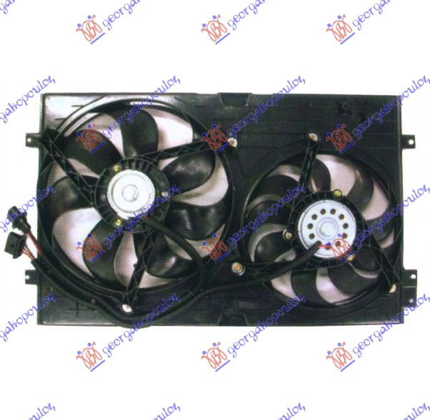 VENTILATOR HLADNJAKA (DUPLI) KOMPLET (BENZIN/DIZEL) AUDI TT 1998-2006 (8N3/8N9)