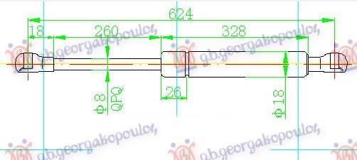 AMORTIZER GEPEK VRATA (625L-360N) CITROEN XSARA 1997-2000 (N1/N0/N2)