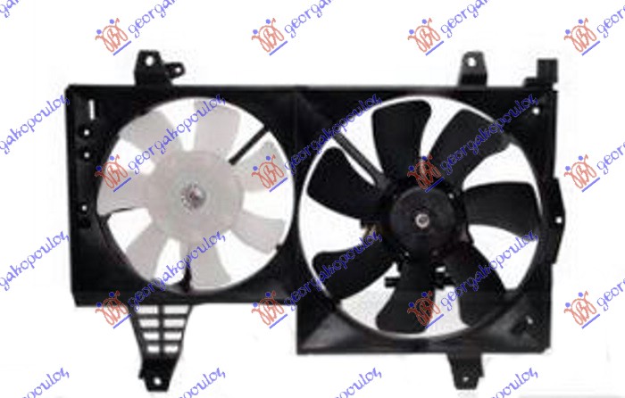 VENTILATOR (DUPLI) KOMPLET (2.0 TURBO BENZIN) (320/250mm) VOLVO S40/V40 1995-2000 (644/645)