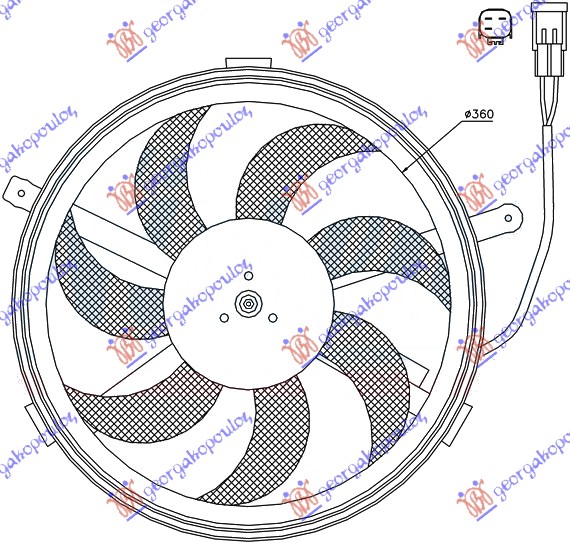 VENTILATOR KOMPLET (S) (3 PIN) MINI CLUBMAN 2006-2010 (R55)