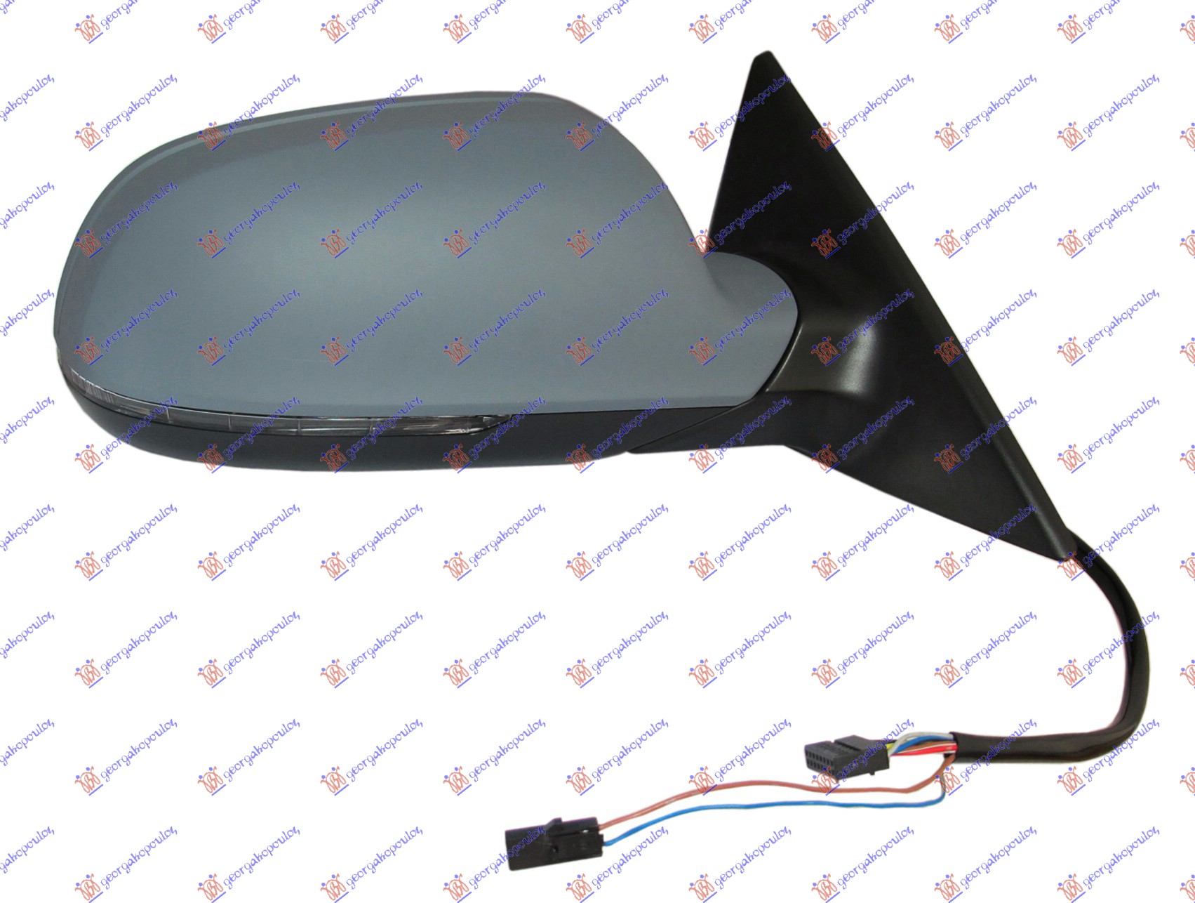 RETROVIZOR ELEKTRICNI SA GREJACEM PM (COUPE) 2010- (MIGAVAC LED) (10 PIN) (A KVALITET) (KONVEKSNO STAKLO) AUDI A5 2011-2016 (8T3/8F7/8TA)