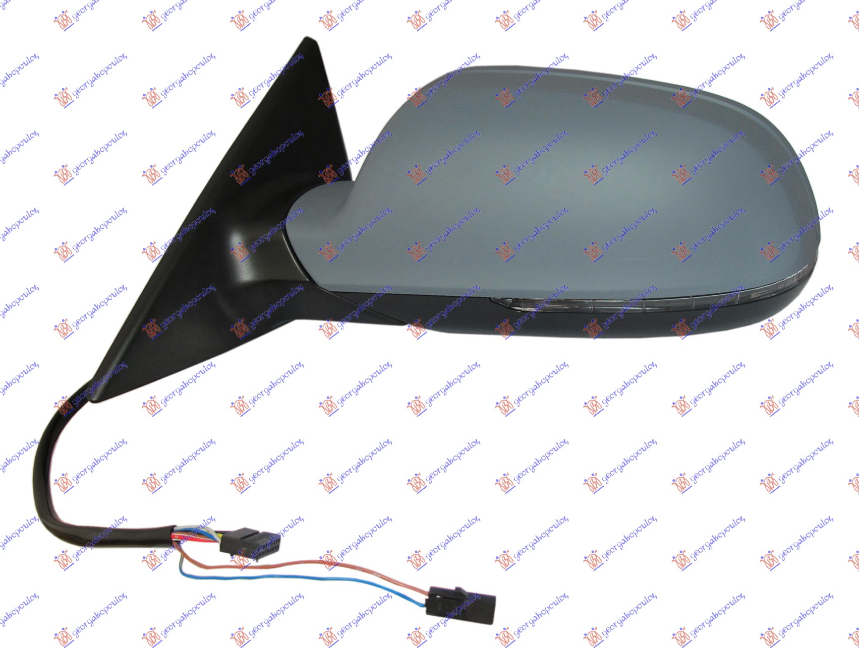 RETROVIZOR ELEKTRICNI SA GREJACEM PM (COUPE) 2010- (MIGAVAC LED) (10 PIN) (A KVALITET) (ASFERICNO STAKLO) AUDI A5 2011-2016 (8T3/8F7/8TA)