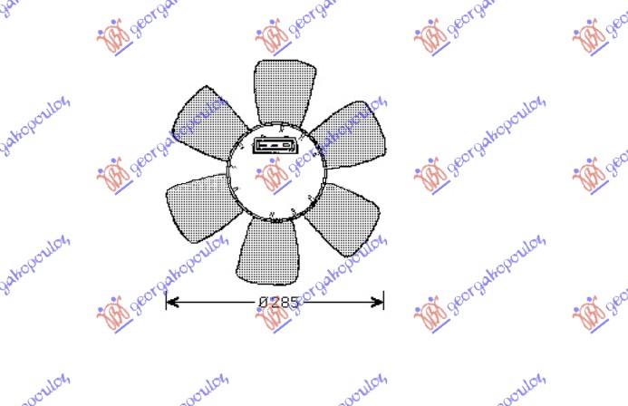 VENTILATOR HLADNJAKA (MOTOR+ELISA) (BENZIN/DIZEL) (+AC) VW PASSAT 1989-1993 (3A2/35I/3A5)