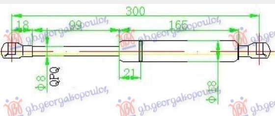 AMORTIZER GEPEK VRATA (SEDAN) (300L-560N) FORD MONDEO 2000-2007 (B5Y)