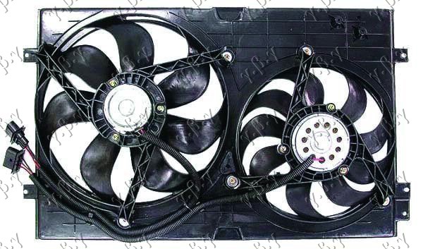 VENTILATOR HLADNJAKA (DUPLI) KOMPLET (BENZIN/DIZEL) AUDI A3 1996-2003 (8L1)
