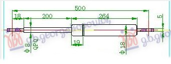 AMORTIZER GEPEK VRATA (500L-480N) VW GOLF 1 1977-1983 (17)