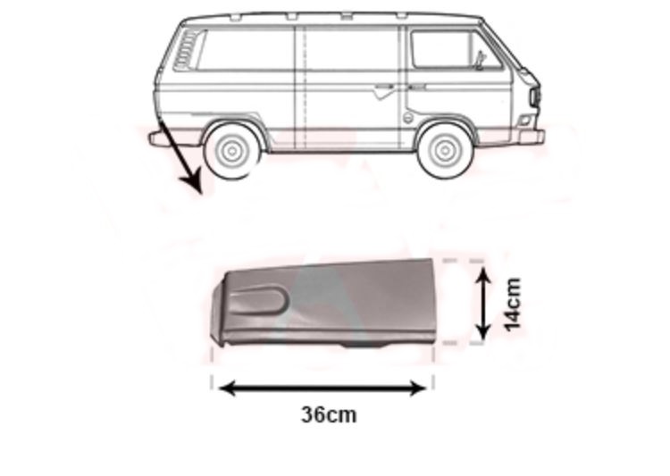 KRAJ ZADNJEG BLATOBRANA VW TRANSPORTER 1979-1991 (T3) (25/24)