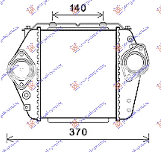 HLADNJAK INTERKULERA 2.0-2.2 DIZEL (200x230x64) MAZDA 6 2008-2013 (GH/GJ/GL)