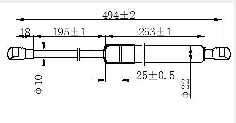 AMORTIZER GEPEK VRATA 5 VRATA (494L-685N) MAZDA 6 2008-2013 (GH/GJ/GL)