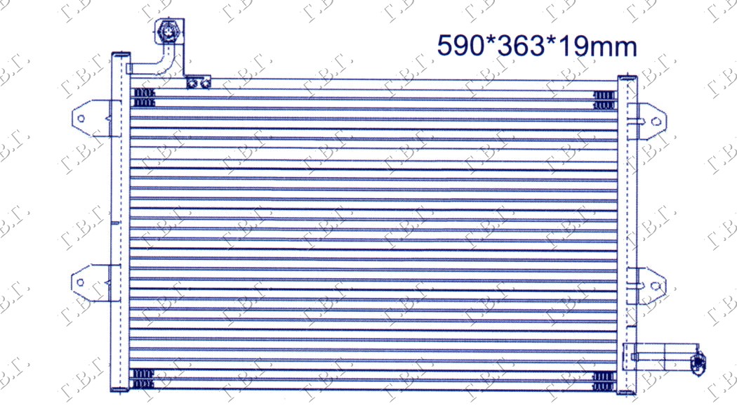 HLADNJAK KLIME (550x368x350) VW VENTO 1992-1998 (1H2)