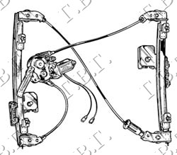 PODIZAC PREDNJEG PROZORA ELEKTRICNI 3/5 VRATA (A KVALITET) VW VENTO 1992-1998 (1H2)