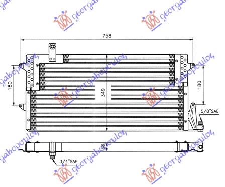 HLADNJAK KLIME (710x349x38) VW PASSAT 1993-1996 (3A2/35I/3A5)