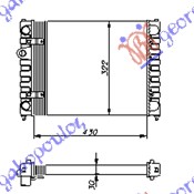 HLADNJAK MOTORA 1.0/1.3/1.4 BENZIN - 1.7/1.9 SDi (-AC) (43x32) VW CADDY VAN 1996-2004 (9K9B)