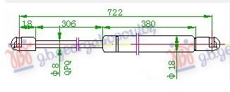 AMORTIZER HAUBE (715L-280N) VW PASSAT 1997-2000 (3B2/3B5)