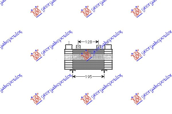 HLADNJAK INTERKULERA 2.5-2.9 TD (20x14x64) FORD RANGER 1999-2006 (EQ)