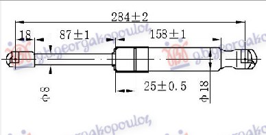 AMORTIZER HAUBE (285L-400N) VOLVO XC60 2008-2013 (156)