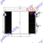 HLADNJAK KLIME 2.5td/3.2DID (634x478x16) MITSUBISHI PAJERO 2001-2007 (V6W/V7W)