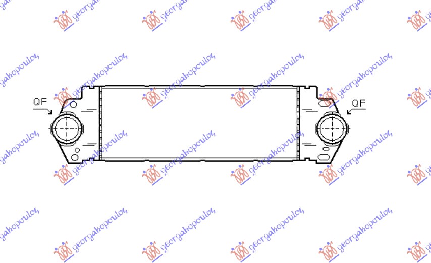 HLADNJAK INTERKULERA 1.9-2.0-2.5 TDi (720x195) VW TRANSPORTER 2010-2015 (T5) (7HA/7HH/7EA/7EH)