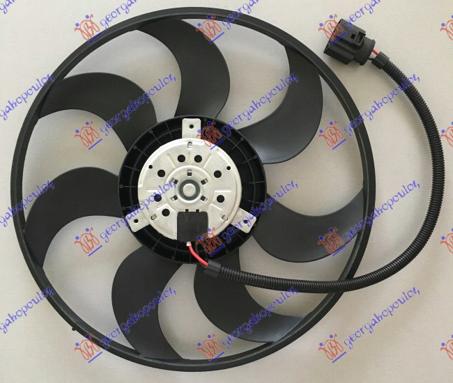 VENTILATOR (MOTOR+ELISA) (420mm) (2 PIN) VW TRANSPORTER 2003-2010 (T5) (7HA/7HH/7EA/7EH)