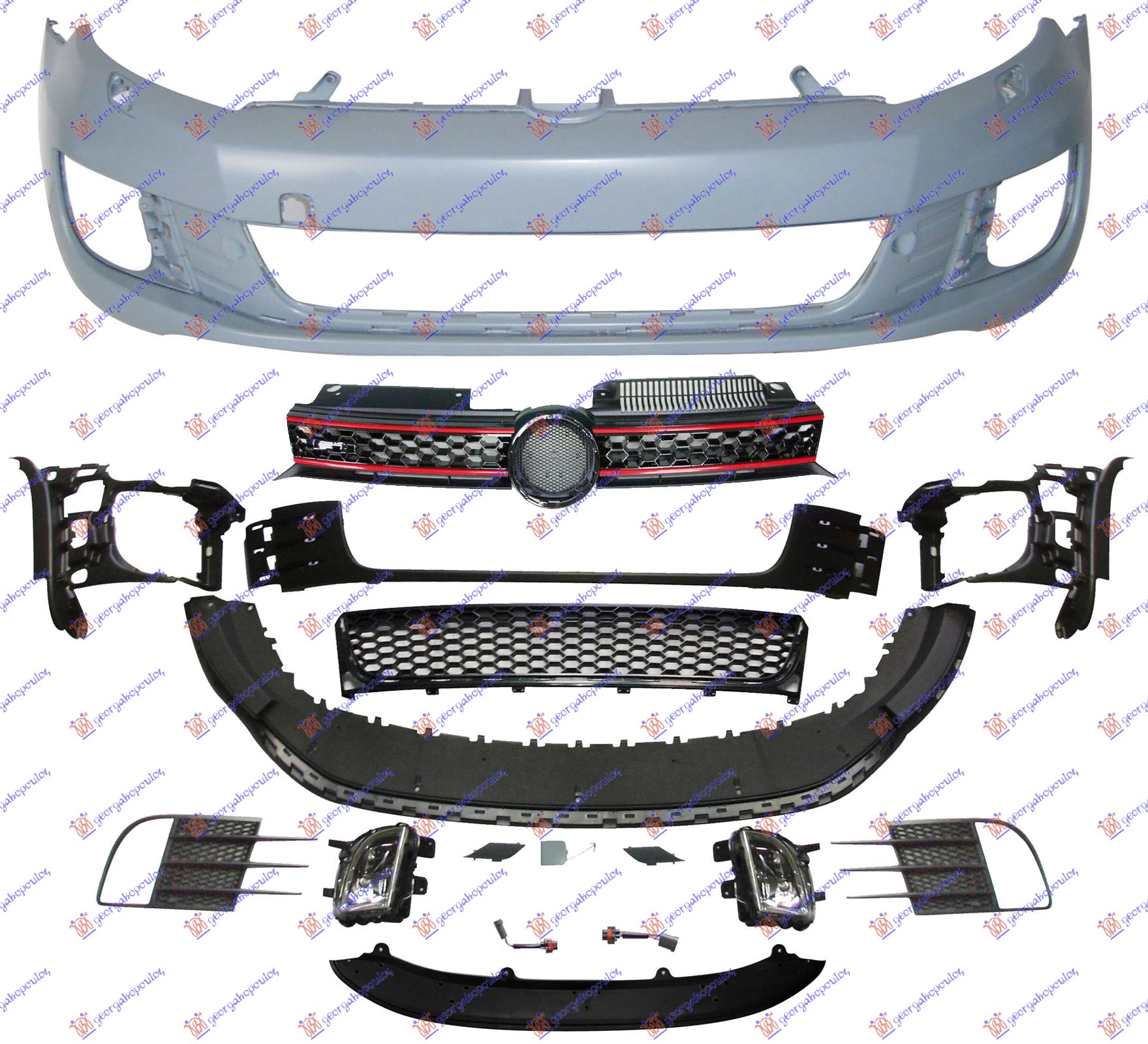 PREDNJI BRANIK (KOMPLET) (GTi LOOK) VW GOLF 6 2008-2013 (5K1)
