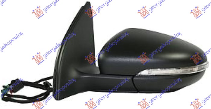 RETROVIZOR ELEKTRICNI SA GREJACEM PM (MIGAVAC) (SVETLO) (ASFERICNO SVETLO) VW GOLF 6 2008-2013 (5K1)