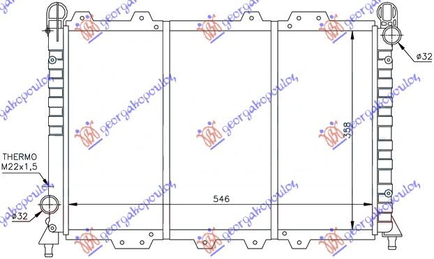 HLADNJAK MOTORA 1.3/1.6 BOXER (55x36) ALFA ROMEO 145 1994-1999 (930)