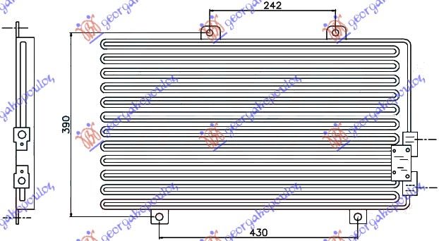 HLADNJAK KLIME TS (545x345) 95- ALFA ROMEO 145 1994-1999 (930)