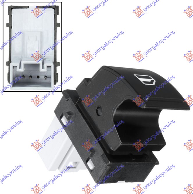 PREKIDAC U PREDNJIM/ZADNJIM VRATIMA (3 PIN) SKODA ROOMSTER 2010-2015 (5J7)