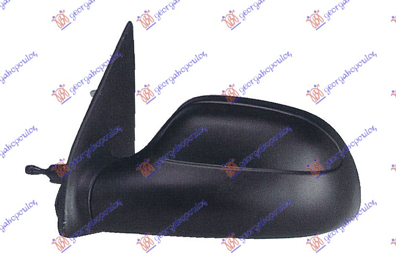 RETROVIZOR MEHANICKI SA SAJLOM CRNI (A KVALITET) (KONVEKSNO STAKLO) CITROEN SAXO 1996-1999 (S0/S1)