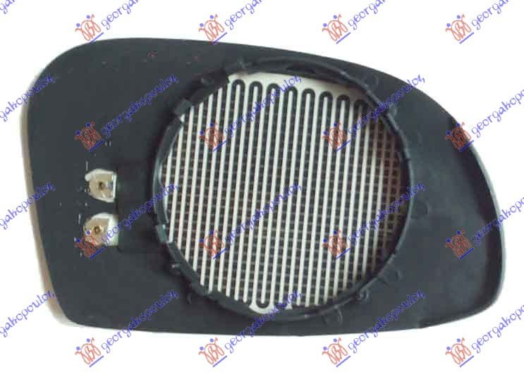STAKLO RETROVIZORA SA GREJACEM (KONVEKSNO) CITROEN SAXO 1996-1999 (S0/S1)