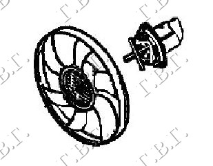 VENTILATOR HLADNJAKA KOMPLET (1.4/1.6 BENZIN) (-AC) RENAULT MEGANE L/B 1996-1998 (BA0/BA1)