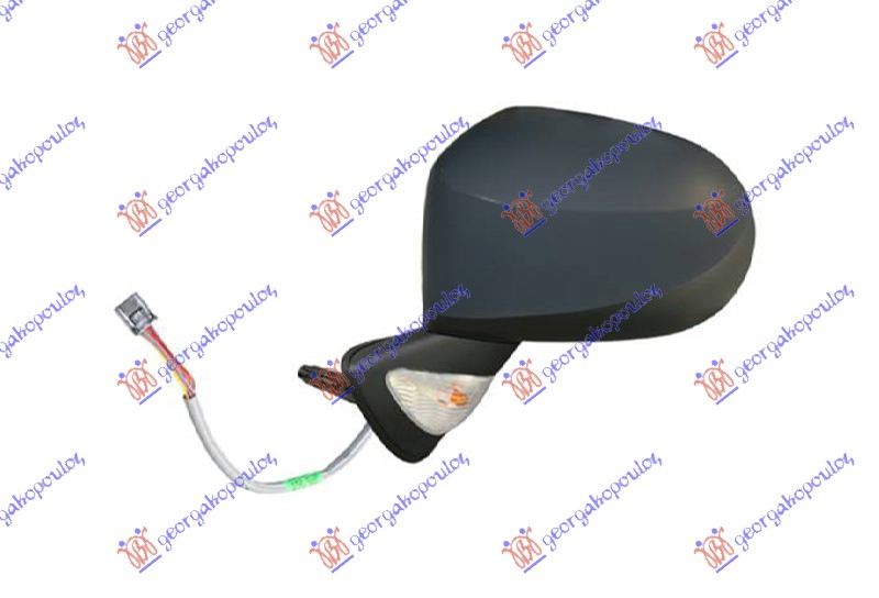 RETROVIZOR ELEKTRICNI SA GREJACEM PM (ELEKTRO-SKLOPIV) (MIGAVAC) (ASFERICNO STAKLO) RENAULT MODUS 2008-2013 (F/JP0)
