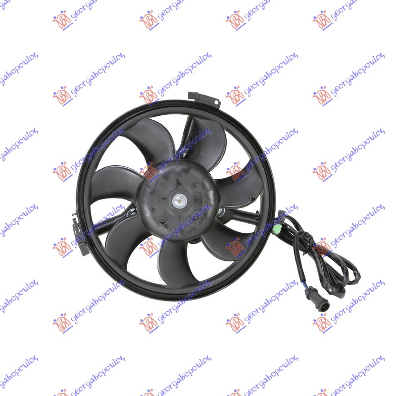 VENTILATOR HLADNJAKA (MOTOR+ELISA+NOSAC) (280mm) (OKRUGLI KONEKTOR) AUDI A4 1994-2000 (8D2)