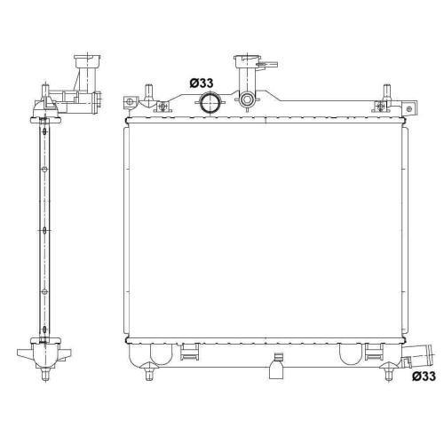 HLADNJAK MOTORA 1.2i/16V (MAN) (445x350) (KOYO) HYUNDAI i10 I 2007-2010 (PA)