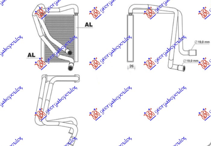 GREJAC KABINE (122x194) HYUNDAI i10 I 2007-2010 (PA)