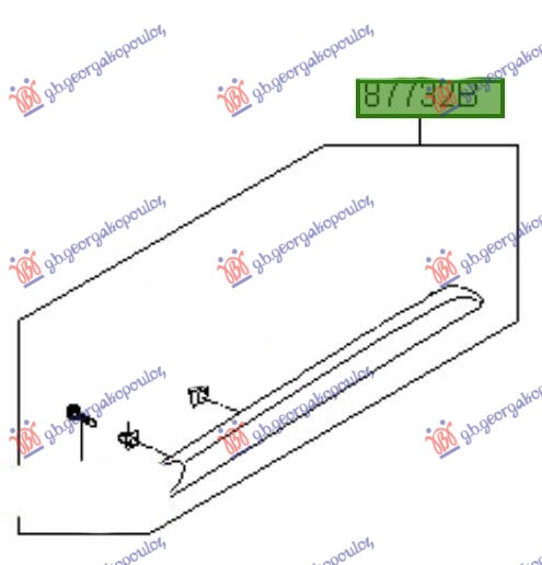 LAJSNA ZADNJIH VRATA (ORIGINALNI) HYUNDAI i10 I 2010-2013 (PA)