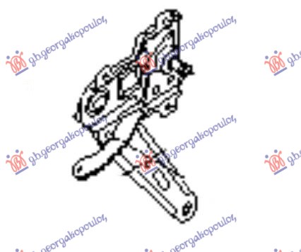PODIZAC ZADNJEG PROZORA ELEKTRICNI (BEZ MOTORA) (ORIGINALNI) HYUNDAI i10 I 2010-2013 (PA)