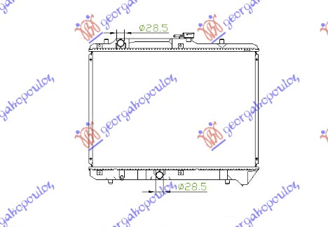 HLADNJAK MOTORA 1.3/1.6 BENZIN (+AC) (35x60.2x27) SUZUKI BALENO H/B 1994-1998 (EG)
