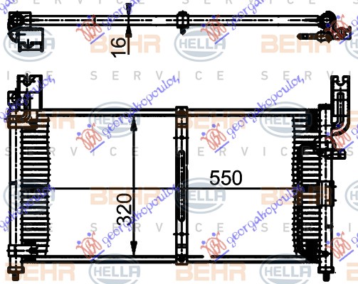 HLADNJAK KLIME 1.3/1.6/1.8 (55x32x2.0)  BALENO SDN 94-98