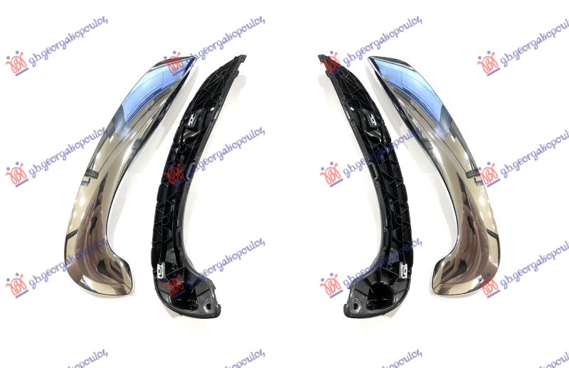 RUKOHVAT PREDNJI UNUTRASNJI SREBRNI  (SET) RENAULT MEGANE H/B - S.W. 2008-2014 (KM0/KM1)
