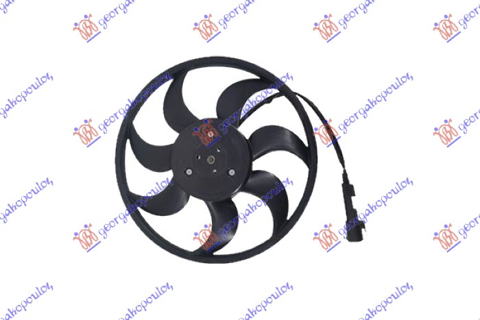 VENTILATOR (MOTOR+ELISA) (3.6 FSI BENZIN - 3.0-4.2 TDI DIZEL) (420mm) (4 PIN) FORD GALAXY 1995-2006 (WGR)