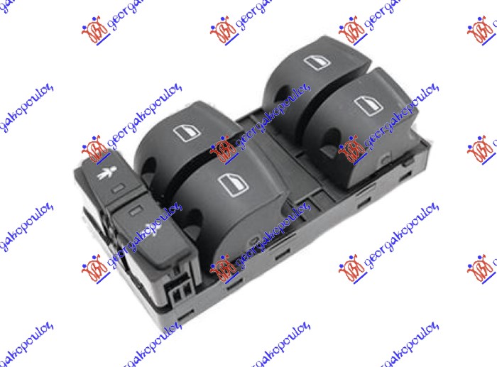 PREKIDAC U PREDNJIM VRATIMA (4 TASTERA) (ZASTITA DECE) (10 PIN) AUDI A6 2004-2008 (4F2/4F5)