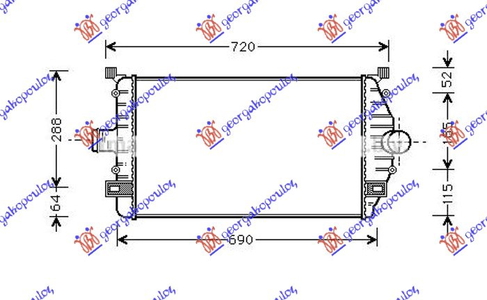 HLADNJAK INTERKULERA 1.9 TDI DIZEL (600x333) RENAULT ESPACE 1992-2003 (J/S63/JEO)