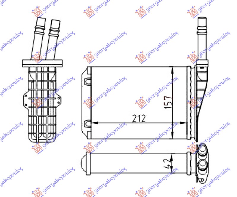 GREJAC KABINE (210x155x42) 1997- RENAULT ESPACE 1992-2003 (J/S63/JEO)