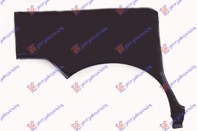 RUB 3/4 VRATA KOMPLET RENAULT KANGOO 2003-2008 (KC0/KC1)